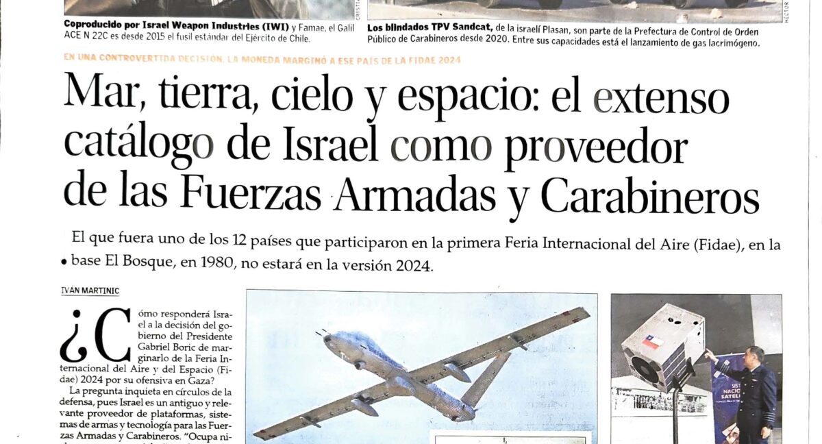 REPORTAJE | John Griffiths explica en El Mercurio los alcances de la relación militar entre Chile e Israel